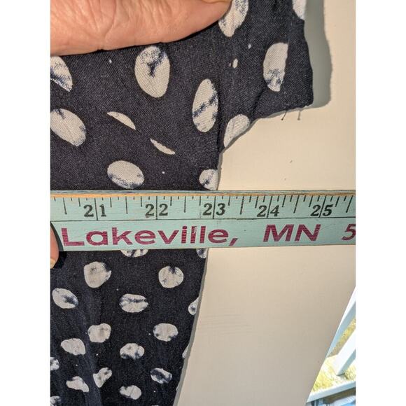 Avenue Womens Plus Size 18/20 Half Sleeve Black White Polka Dot Sheath Dress - Picture 3 of 7